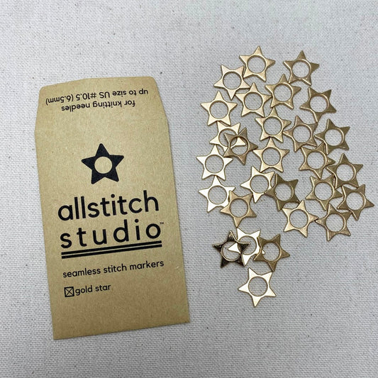 Gold Stars (Large) Stitch Markers