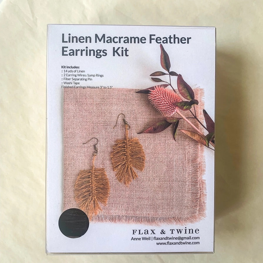 Macrame Feather Earrings Kit